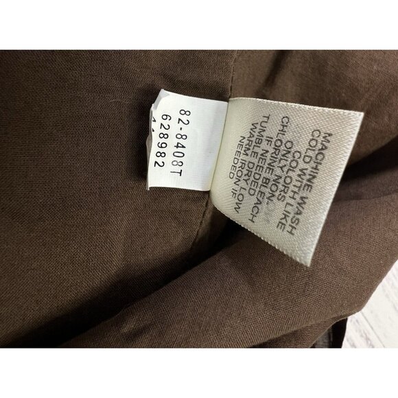 Vintage J Jill Maxi Dress Women 16T Cotton Brown Sleeveless Handmaid Peasant - Picture 15 of 16